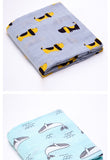 Muslinlife Baby Swaddle Wrap Soft Bamboo Cotton Blanket For Baby Stroller Use Cute Bunny Unicorn Whale Baby Blanket 120*120cm