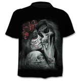 2020 new Drop ship 3D printed T-shirt men's women's tshirt punk style top tees skull t shirt gothic tshirt asian size 6XL gym