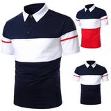 Men Polo Men Shirt Short Sleeve Polo Shirt Contrast Color Polo New Clothing Summer Streetwear Casual Fashion Men tops