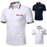 Men Polo Men Shirt Short Sleeve Polo Shirt Contrast Color Polo New Clothing Summer Streetwear Casual Fashion Men tops