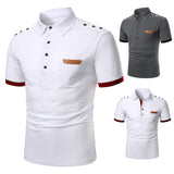 Men Polo Men Shirt Short Sleeve Polo Shirt Contrast Color Polo New Clothing Summer Streetwear Casual Fashion Men tops