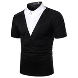 Men Polo Men Shirt Short Sleeve Polo Shirt Contrast Color Polo New Clothing Summer Streetwear Casual Fashion Men tops