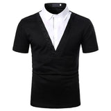 Men Polo Men Shirt Short Sleeve Polo Shirt Contrast Color Polo New Clothing Summer Streetwear Casual Fashion Men tops