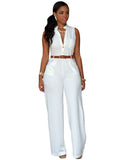 Women v-neck wide leg pants rompers women jumpsuit sexy jumpsuits for women 2018 women's jumpsuits plus size