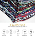 High Quality Brand 4-Pack Men's Boxer Shorts Woven Cotton 100% Classic Plaid Combed Male Underpant Loose Breathable Oversize
