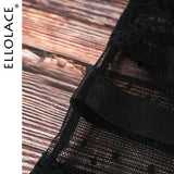 Ellolace Summer Lace Bodysuit Women Floral Embroidery Deep V Neck Sexy Bodysuit Dot Patchwork Jumpsuit Overalls 2019 Femlae Body