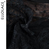 Ellolace Summer Lace Bodysuit Women Floral Embroidery Deep V Neck Sexy Bodysuit Dot Patchwork Jumpsuit Overalls 2019 Femlae Body