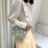 Small PU Leather Shoulder Bags Women Girls Floral Printed Crossbody Bags Classic Elegant Crossbody Shoulder Bags For Women 2020