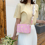 Small PU Leather Shoulder Bags Women Girls Floral Printed Crossbody Bags Classic Elegant Crossbody Shoulder Bags For Women 2020