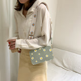 Small PU Leather Shoulder Bags Women Girls Floral Printed Crossbody Bags Classic Elegant Crossbody Shoulder Bags For Women 2020