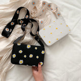 Small PU Leather Shoulder Bags Women Girls Floral Printed Crossbody Bags Classic Elegant Crossbody Shoulder Bags For Women 2020