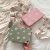Small PU Leather Shoulder Bags Women Girls Floral Printed Crossbody Bags Classic Elegant Crossbody Shoulder Bags For Women 2020