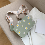 Small PU Leather Shoulder Bags Women Girls Floral Printed Crossbody Bags Classic Elegant Crossbody Shoulder Bags For Women 2020