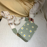Small PU Leather Shoulder Bags Women Girls Floral Printed Crossbody Bags Classic Elegant Crossbody Shoulder Bags For Women 2020
