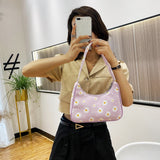 Small PU Leather Shoulder Bags Women Girls Floral Printed Crossbody Bags Classic Elegant Crossbody Shoulder Bags For Women 2020