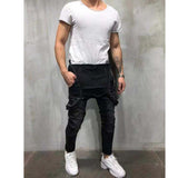 New Skinny Jeans men Streetwear Destroyed Ripped Jeans Homme Hip Hop Broken modis male Pencil Biker Embroidery Patch Pants