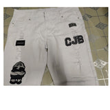 New Skinny Jeans men Streetwear Destroyed Ripped Jeans Homme Hip Hop Broken modis male Pencil Biker Embroidery Patch Pants