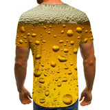 Beer 3D Print T Shirt It's Time Letter Women Men Funny Novelty T-shirt Short Sleeve Tops Unisex Outfit Clothing