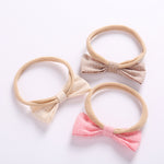 5pcs Girls Nylon Headband Hair Bows Head Band Elastic Bowknot Hairband for Children Kids Toddler Hair Accessories Headwear