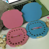 English/Spanish Wooden Baby Tooth Box Organizer Milk Teeth Storage Umbilical Lanugo Save Collect Baby Souvenirs Gifts