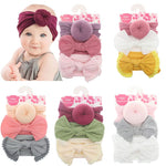 3pcs/Set New Solid Nylon baby headband Bow Headbands For Cute Kids Girls Hair Girls Turban Hairband Children Soft Cotton
