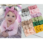 3pcs/Set New Solid Nylon baby headband Bow Headbands For Cute Kids Girls Hair Girls Turban Hairband Children Soft Cotton