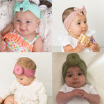 3pcs/Set New Solid Nylon baby headband Bow Headbands For Cute Kids Girls Hair Girls Turban Hairband Children Soft Cotton