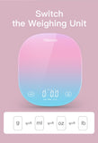 Yolanda 5kg Smart Kitchen Scale Bluetooth APP Electronic Weight Scales Food Balance Weighing Measuring Tool Nutrition Analysis