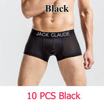 10 PCS Jack Claude Men Underwear Boxers Brand Men Boxer Shorts Modal Sexy Cueca Boxer Mens 10 pcs Underwear Male Underpants