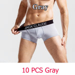 10 PCS Jack Claude Men Underwear Boxers Brand Men Boxer Shorts Modal Sexy Cueca Boxer Mens 10 pcs Underwear Male Underpants