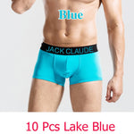 10 PCS Jack Claude Men Underwear Boxers Brand Men Boxer Shorts Modal Sexy Cueca Boxer Mens 10 pcs Underwear Male Underpants