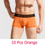 10 PCS Jack Claude Men Underwear Boxers Brand Men Boxer Shorts Modal Sexy Cueca Boxer Mens 10 pcs Underwear Male Underpants