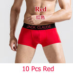 10 PCS Jack Claude Men Underwear Boxers Brand Men Boxer Shorts Modal Sexy Cueca Boxer Mens 10 pcs Underwear Male Underpants