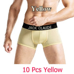 10 PCS Jack Claude Men Underwear Boxers Brand Men Boxer Shorts Modal Sexy Cueca Boxer Mens 10 pcs Underwear Male Underpants