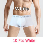 10 PCS Jack Claude Men Underwear Boxers Brand Men Boxer Shorts Modal Sexy Cueca Boxer Mens 10 pcs Underwear Male Underpants