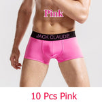 10 PCS Jack Claude Men Underwear Boxers Brand Men Boxer Shorts Modal Sexy Cueca Boxer Mens 10 pcs Underwear Male Underpants