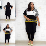 New African Clothes For Women Two Piece Sets Long Tops Skinny Pants Matching Set Mesh Patchwork Tracksuit Set Plus Size 4XL 3XL