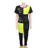 New African Clothes For Women Two Piece Sets Long Tops Skinny Pants Matching Set Mesh Patchwork Tracksuit Set Plus Size 4XL 3XL
