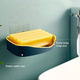 Soap Rack No Drilling Wall Mounted Double Layer Soap Holder Soap Sponge Dish Bathroom Accessories Soap Dishes Self Adhesive