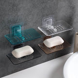 Soap Rack No Drilling Wall Mounted Double Layer Soap Holder Soap Sponge Dish Bathroom Accessories Soap Dishes Self Adhesive