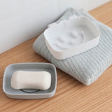Soap Rack No Drilling Wall Mounted Double Layer Soap Holder Soap Sponge Dish Bathroom Accessories Soap Dishes Self Adhesive