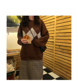 Geometric Pattern Fashion Basic Hit Casual Regular 2019 Female Women Long Sleeve All Match College Wind Hit Hot Sale Sweaters
