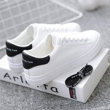 HOT Women Sneakers 2020 Fashion Breathble Vulcanized Shoes Women Pu leather Platform Shoes Women Lace up Casual Shoes White - ENSEIGNE DENIS