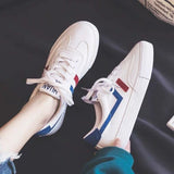 HOT Women Sneakers 2020 Fashion Breathble Vulcanized Shoes Women Pu leather Platform Shoes Women Lace up Casual Shoes White - ENSEIGNE DENIS