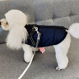 Large Pet Dog Clothes Dog jacket French Bulldog Winter Soft Warm  With Harness Waterproof Coat Outfit Vest For Small Medium Dog