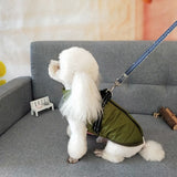 Large Pet Dog Clothes Dog jacket French Bulldog Winter Soft Warm  With Harness Waterproof Coat Outfit Vest For Small Medium Dog