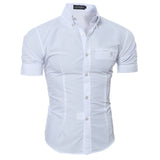 New Fashion Fashion Men's Luxury Short Sleeve Shirt Casual Slim Fit Stylish Shirts Tops Plus Size M-3XL