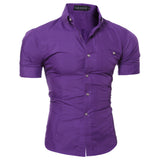 New Fashion Fashion Men's Luxury Short Sleeve Shirt Casual Slim Fit Stylish Shirts Tops Plus Size M-3XL