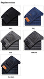 2020 New Classic Style Men's Grey Jeans Business Fashion Soft Stretch Denim Trousers Male Brand Fit Pants Black Blue