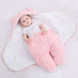 Baby Sleeping Bag Ultra-Soft Fluffy Fleece Newborn Receiving Blanket Infant Boys Girls ClothesSleeping Nursery Wrap Swaddle